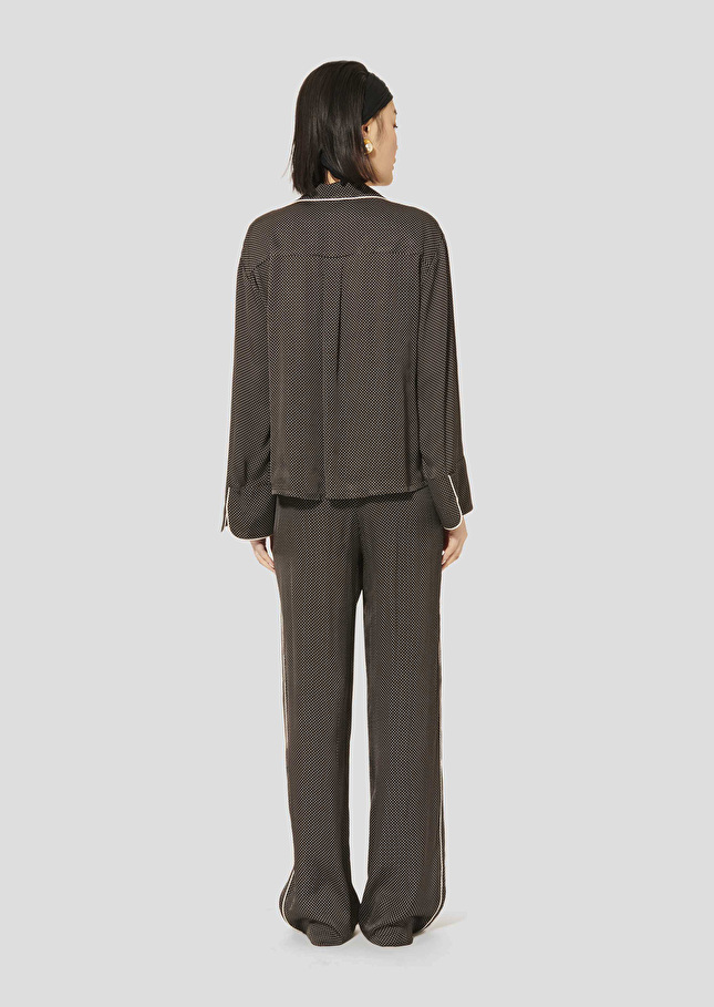 Black polka-dot shirt Calvi Charcoal TARA JARMON CH