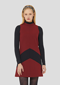 Burgundy double canvas dress