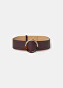 Burgundy smooth leather belt Lauren Black, Burgundy, Cactus, Chocolate, Craie, Green, Grey, Lime tree, Night, Nut brown, Old pink TARA JARMON CH