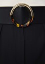 Black smooth leather belt Lauren Black, Cactus, Craie TARA JARMON CH