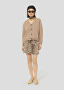 Brown merino wool cardigan Gibus Almond, Green, Nut brown TARA JARMON CH