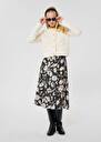 Black with ecru tulip print skirt Joe Black, Craie TARA JARMON CH