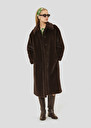 Brown faux fur coat Melrand Chocolate TARA JARMON CH