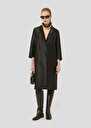 Black satin coat Martin Black TARA JARMON CH