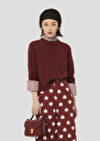 Burgundy merino wool sweater Preppy Burgundy, Cactus TARA JARMON CH