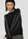 Black sweater in wool and cotton Porthos Black TARA JARMON CH