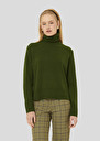 Green sweater in alpaca and merinos wool Palia Almond, Blush, Gray grey, Green, Lemon yellow, Night, Old pink TARA JARMON CH