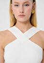 Ecru knit top Prana Black, Off-white TARA JARMON CH