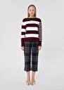 Burgundy stripped wool sweater Poetesse Burgundy TARA JARMON CH