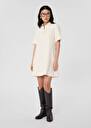 Ecru crepe dress Robby Charcoal, Night, Off-white, Pink TARA JARMON CH