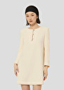 Ecru crepe dress Rosario Black, Off-white TARA JARMON CH