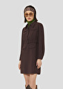Brown crepe dress Roya Chocolate TARA JARMON CH