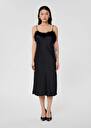Black fluid satin dress Reaney Black TARA JARMON CH
