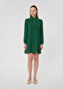 Green crepe dress Rolfo Black, Green, Night, Nut brown, Off-white TARA JARMON CH