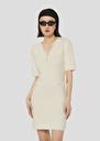 Ecru knitted dress Ruthie Charcoal, Off-white TARA JARMON CH