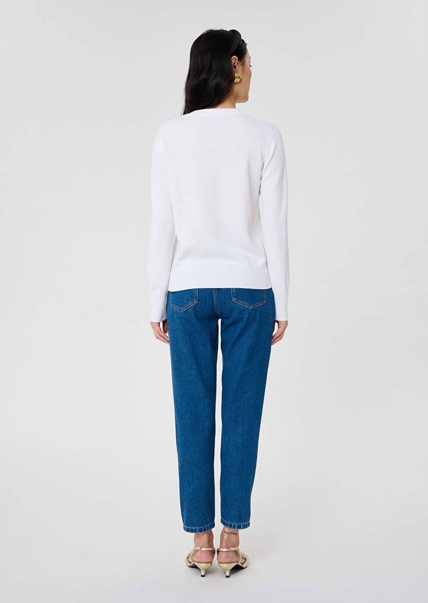 Ecru wool sweater Prunette Off-white TARA JARMON CH