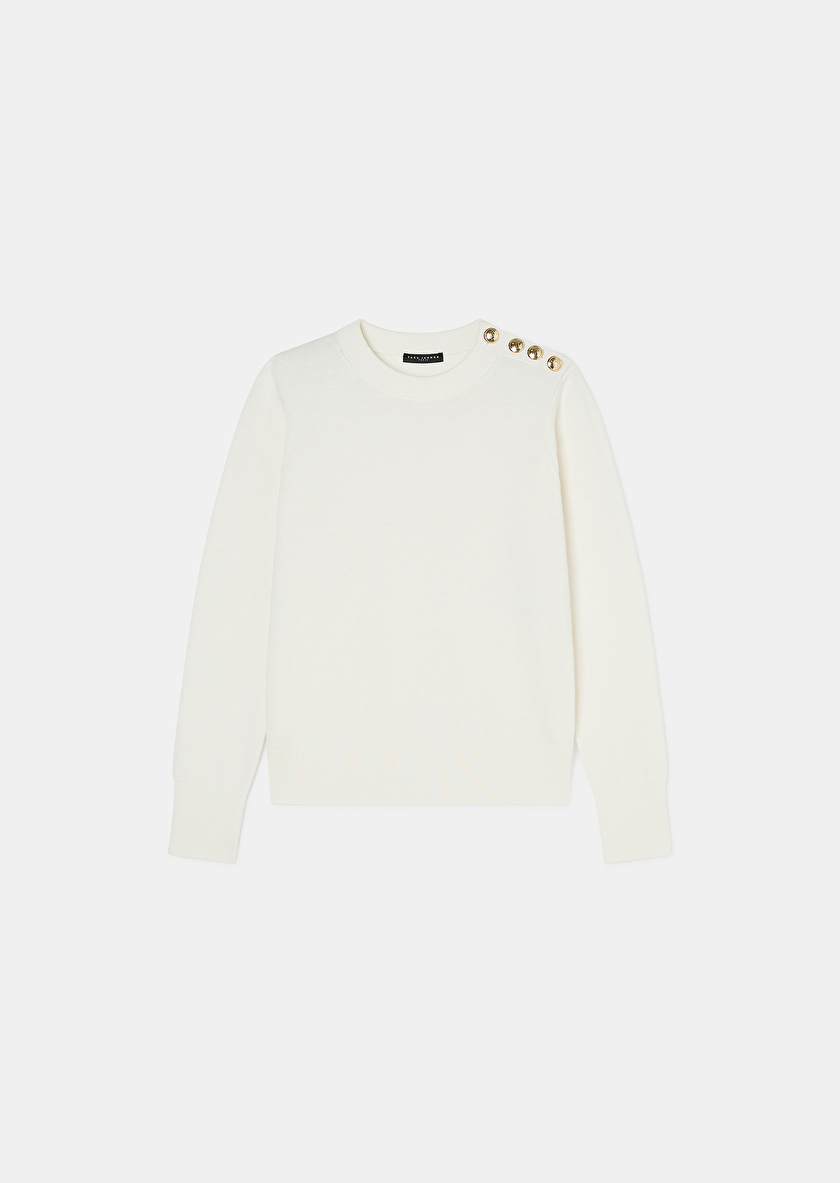 Ecru wool sweater Prunette Off-white TARA JARMON CH