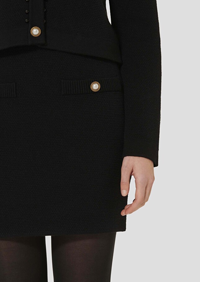 Black knitted skirt Jelka Charcoal TARA JARMON CH