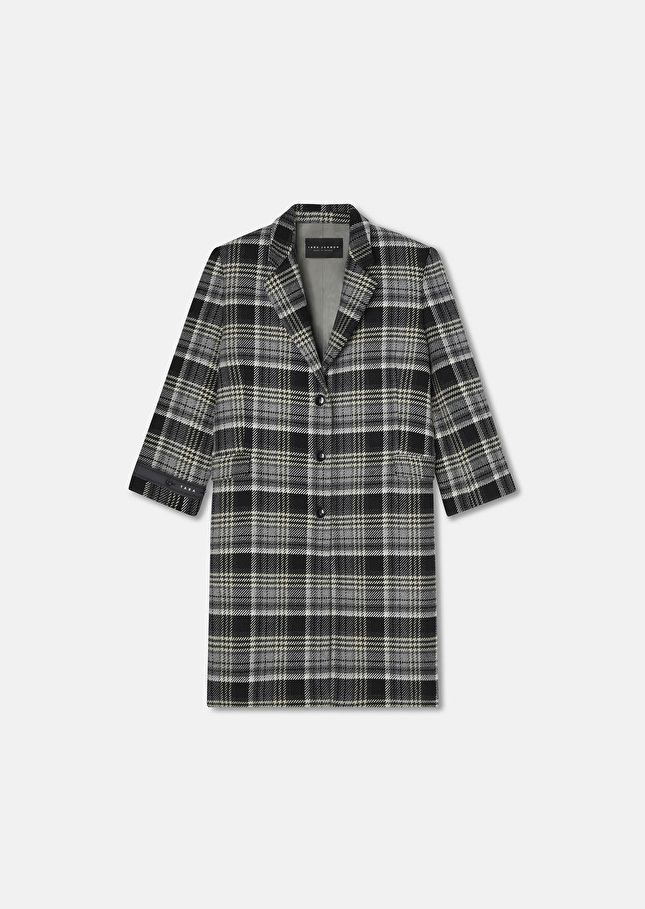 Grey tartan coat Marcel Grey TARA JARMON CH
