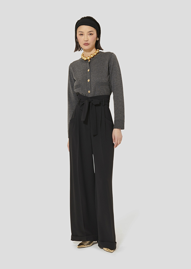 Black flanel pants Pia Charcoal TARA JARMON CH