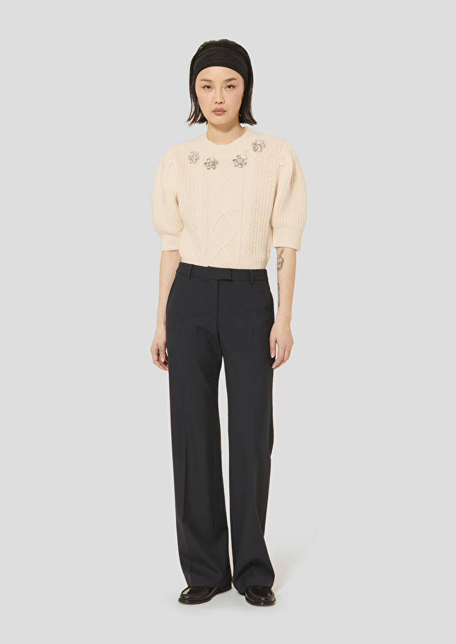 Midnight blue flannel pants Primero Night TARA JARMON CH