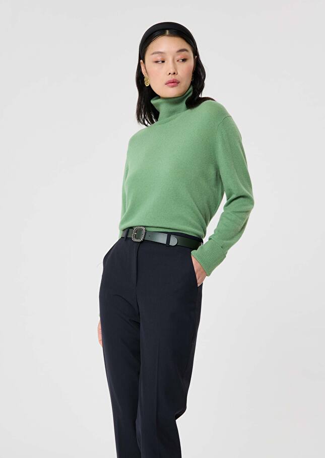 Green cashmere cardigan Palia Almond TARA JARMON CH