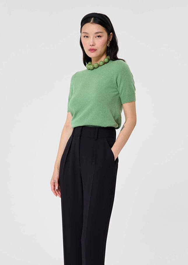 Green cashmere sweater Peer Almond TARA JARMON CH