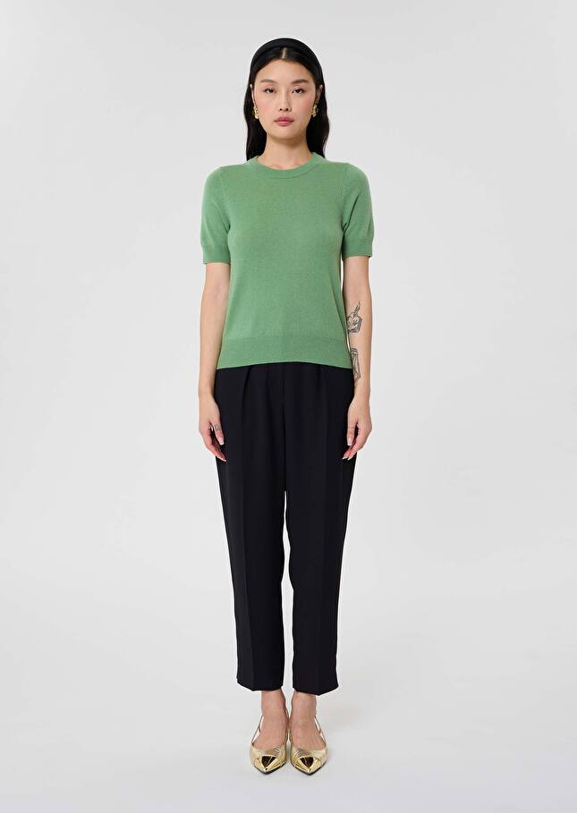 Green cashmere sweater Peer Almond TARA JARMON CH