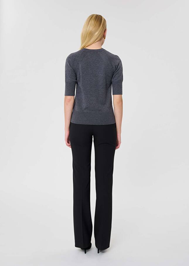 Grey wool sweater Pastelle Gray grey TARA JARMON CH