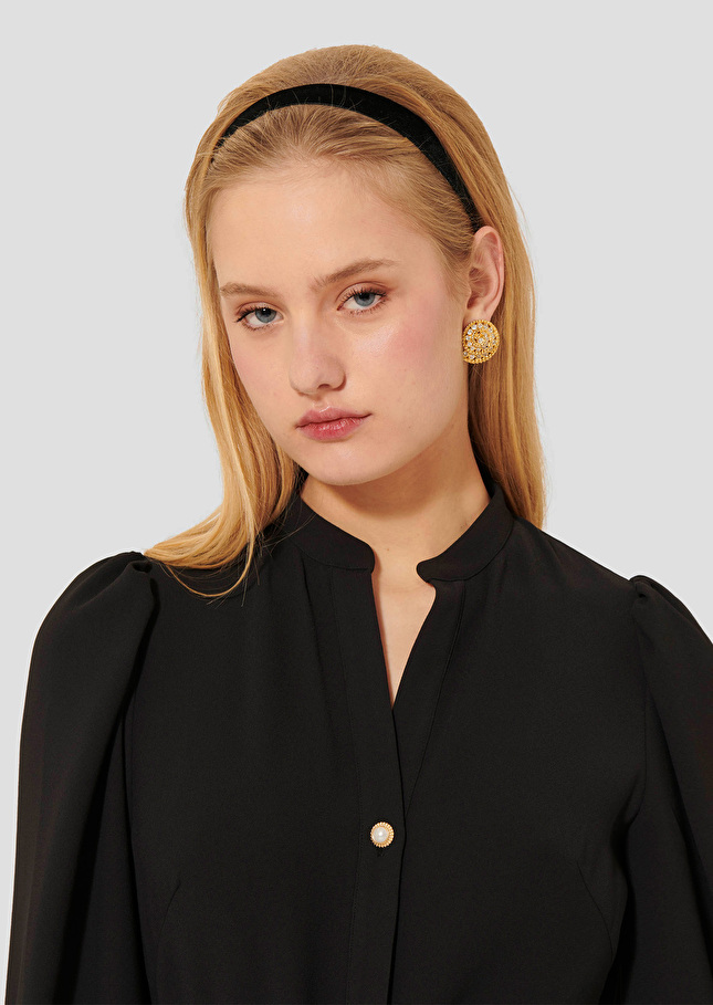 Black crepe dress Rivoltina Charcoal TARA JARMON CH