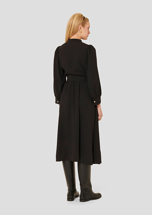 Black crepe dress Rivoltina Charcoal TARA JARMON CH