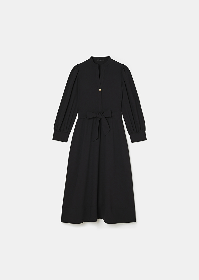 Black crepe dress Rivoltina Charcoal TARA JARMON CH