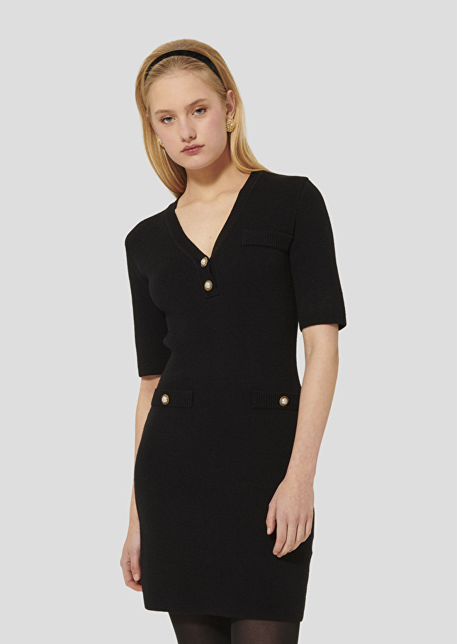 Black knitted dress Ruthie Charcoal TARA JARMON CH