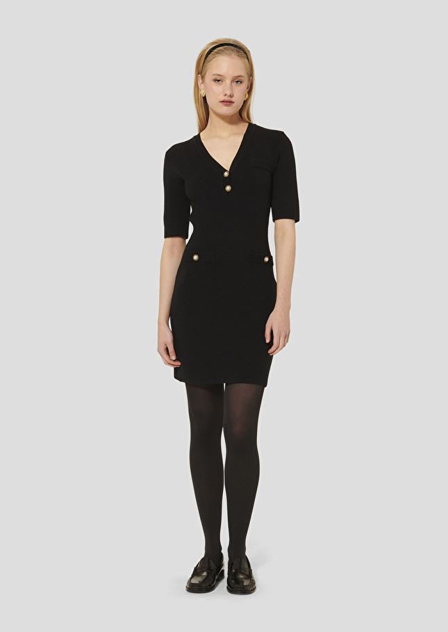 Black knitted dress Ruthie Charcoal TARA JARMON CH