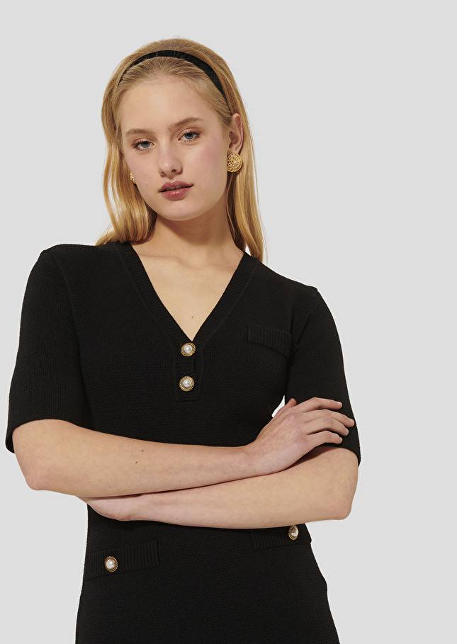 Black knitted dress Ruthie Charcoal TARA JARMON CH