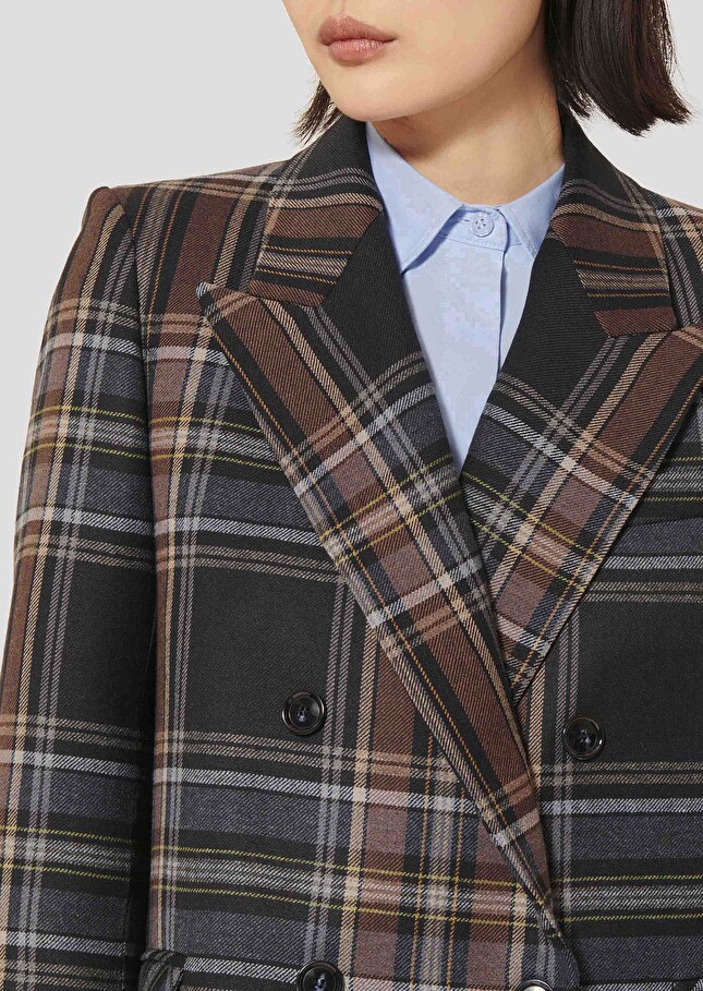 Midnight blue tartan jacket Valson Night TARA JARMON CH