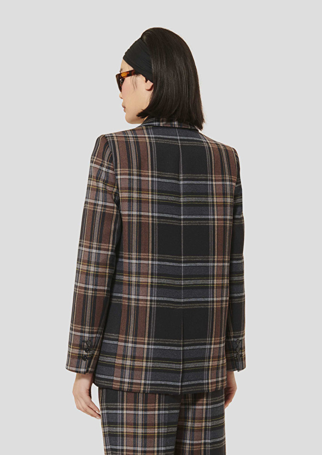 Midnight blue tartan jacket Valson Night TARA JARMON CH