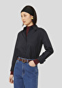 Midnight blue poplin shirt Clarisse Night, White TARA JARMON CH