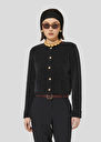 Midnight blue compact knit cardigan Guest Black, Night TARA JARMON CH