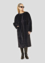 Midnight blue faux fur coat Marta Craie, Night TARA JARMON CH