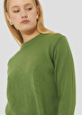 Green merino wool sweater Preppy Burgundy, Cactus TARA JARMON CH