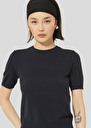 Midnight blue extrafine merino wool sweater Pica Night TARA JARMON CH