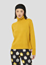 Yellow sweater in alpaca and merinos wool Palia Almond, Blush, Gray grey, Green, Lemon yellow, Night, Old pink TARA JARMON CH
