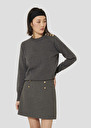 Grey wool sweater Prunette Black, Gray grey, Off-white TARA JARMON CH