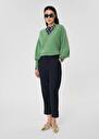 Green cashmere sweater Paz Almond, Night TARA JARMON CH