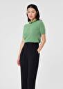 Green cashmere sweater Peer Almond, Night, Old pink TARA JARMON CH