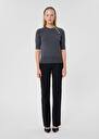 Grey wool sweater Pastelle Black, Gray grey, Off-white TARA JARMON CH