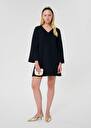 Midnight blue crepe dress Rolie Burgundy, Night TARA JARMON CH