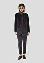Midnight blue faux-fur jacket Venice Night TARA JARMON CH