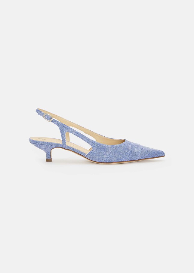 Kaia gold blue denim loafers Indigo TARA JARMON CH